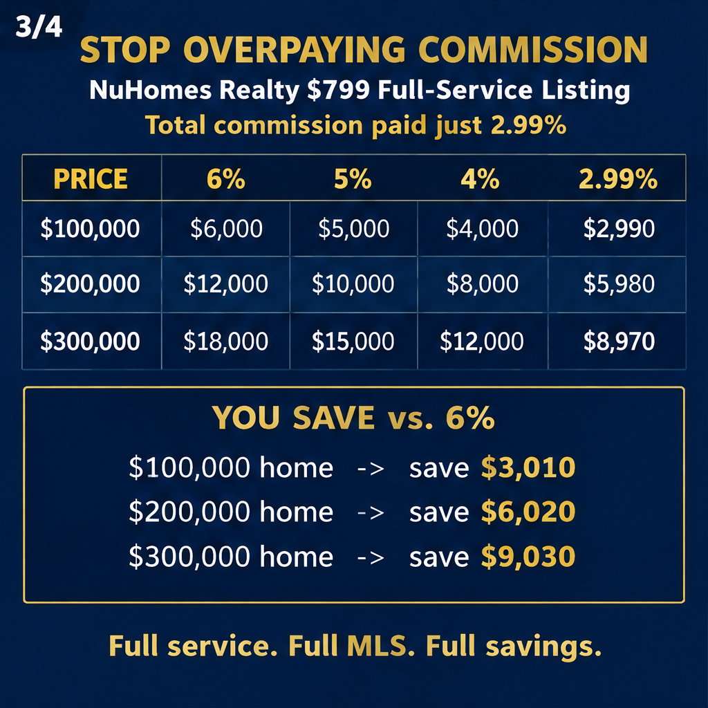 Ron Collard  
Nu Homes Realty  

$799 Full-Service Listing Program: Save Thousands on Selling Your Home! — slide 3 of 4