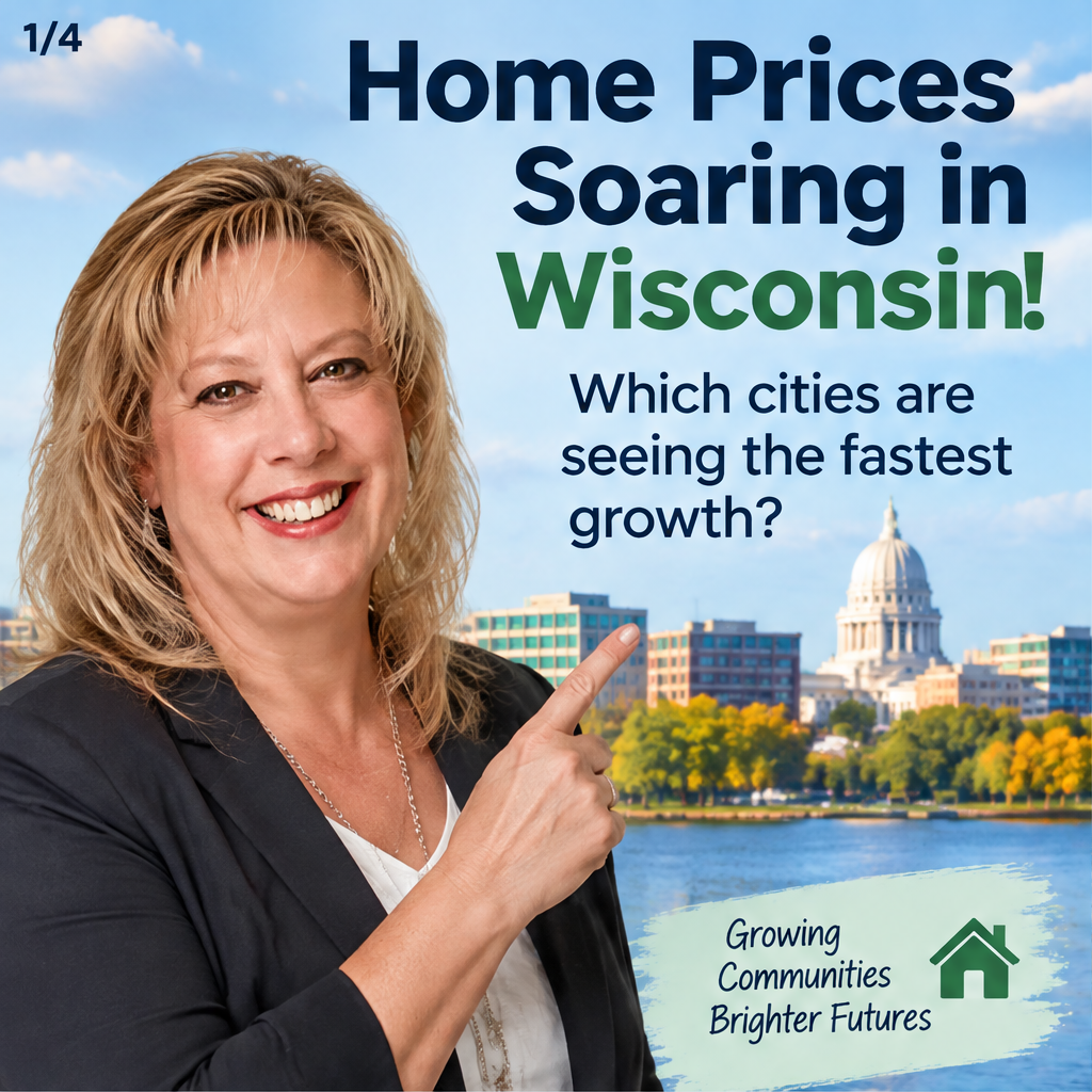 Cities with the fastest-growing home prices in Wisconsin — slide 1 of 5