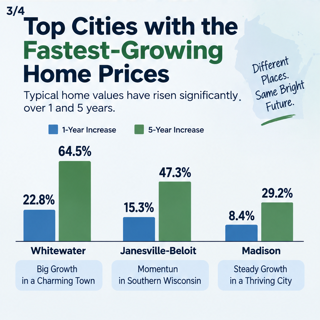 Cities with the fastest-growing home prices in Wisconsin — slide 3 of 5