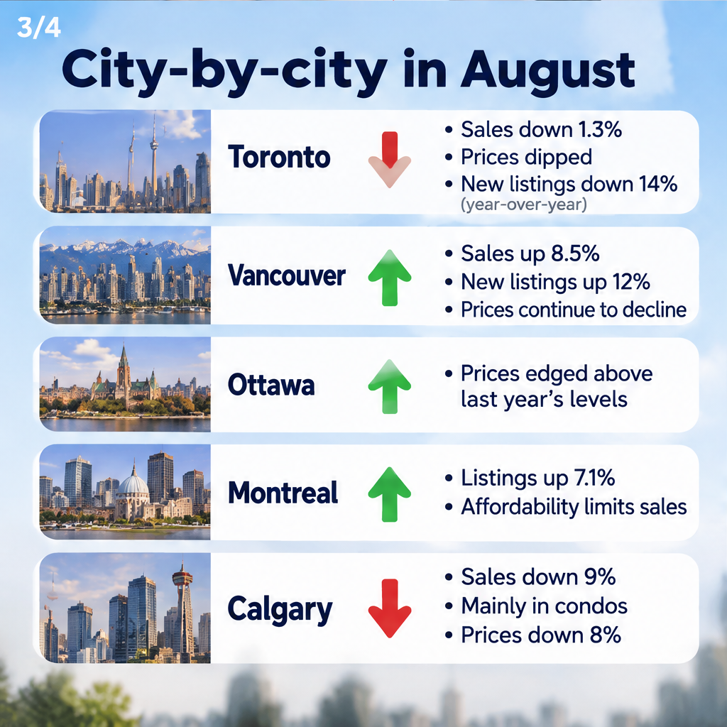 Canada's housing markets split along regional lines in August — slide 3 of 5