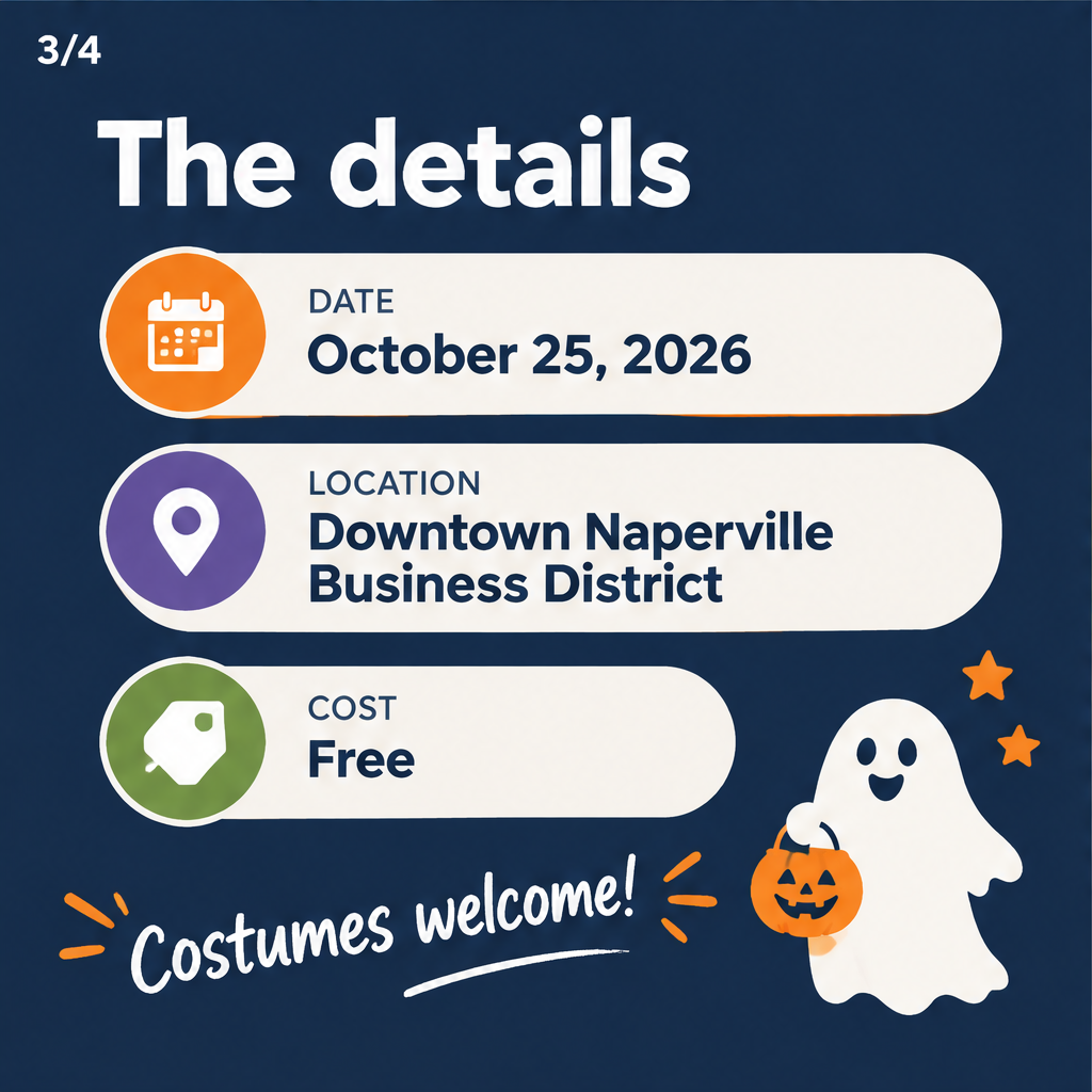 Downtown Naperville Trick or Treat 2026 — slide 3 of 5
