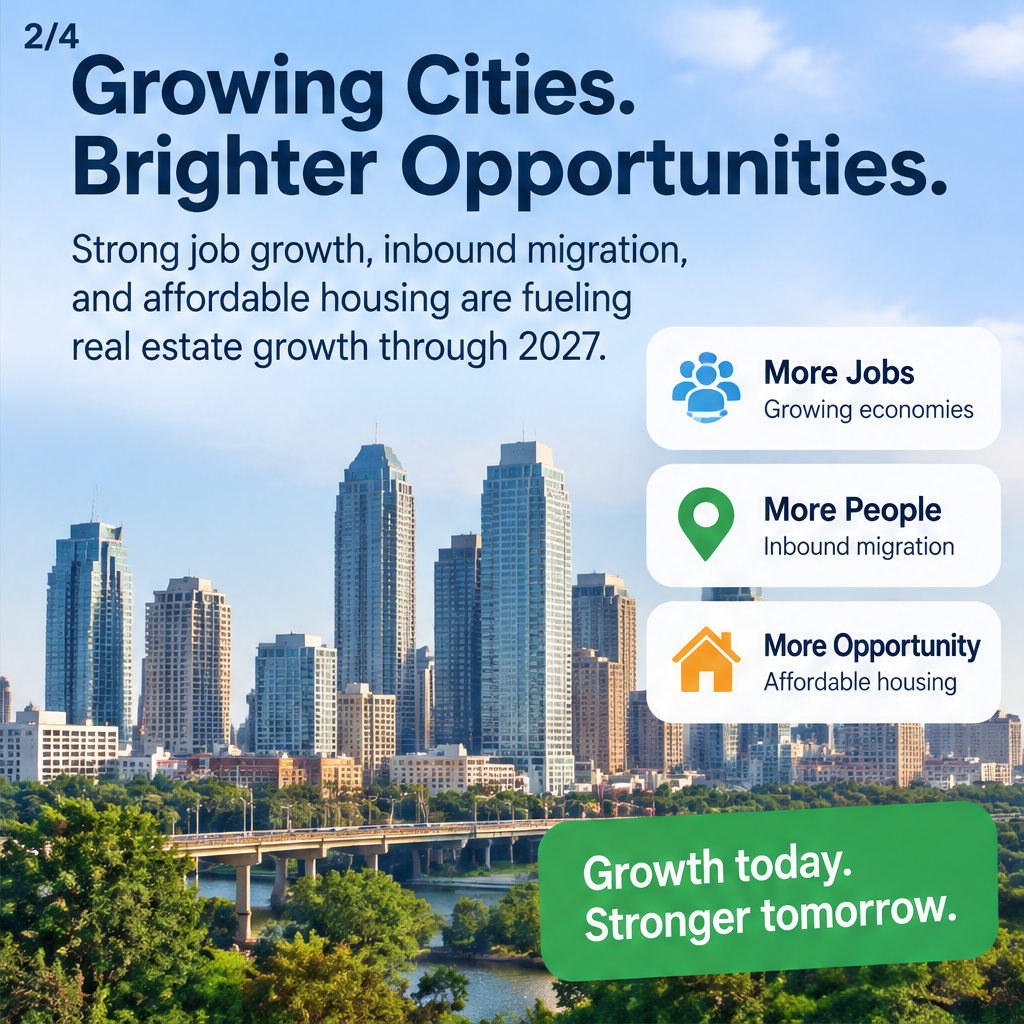 Top Cities Where Real Estate is Poised to Boom in the Next 2 Years: 2026-2027 — slide 2 of 5