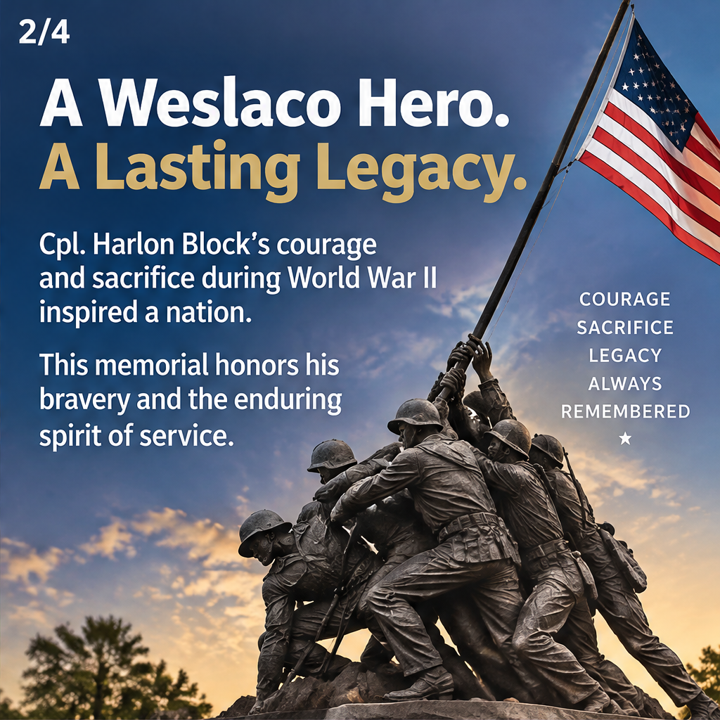 Dedication of the Cpl. Harlon Block Iwo Jima Memorial — slide 2 of 5