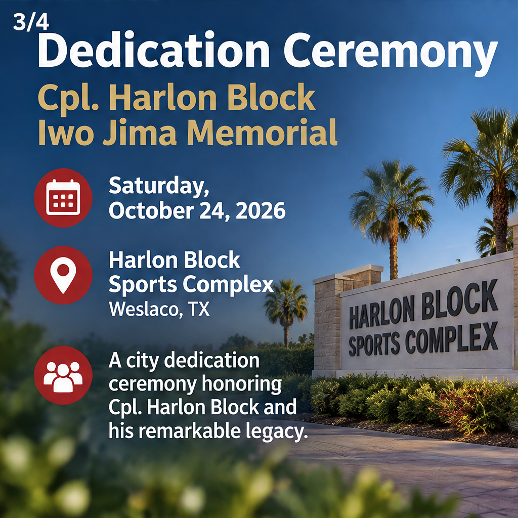 Dedication of the Cpl. Harlon Block Iwo Jima Memorial — slide 3 of 5