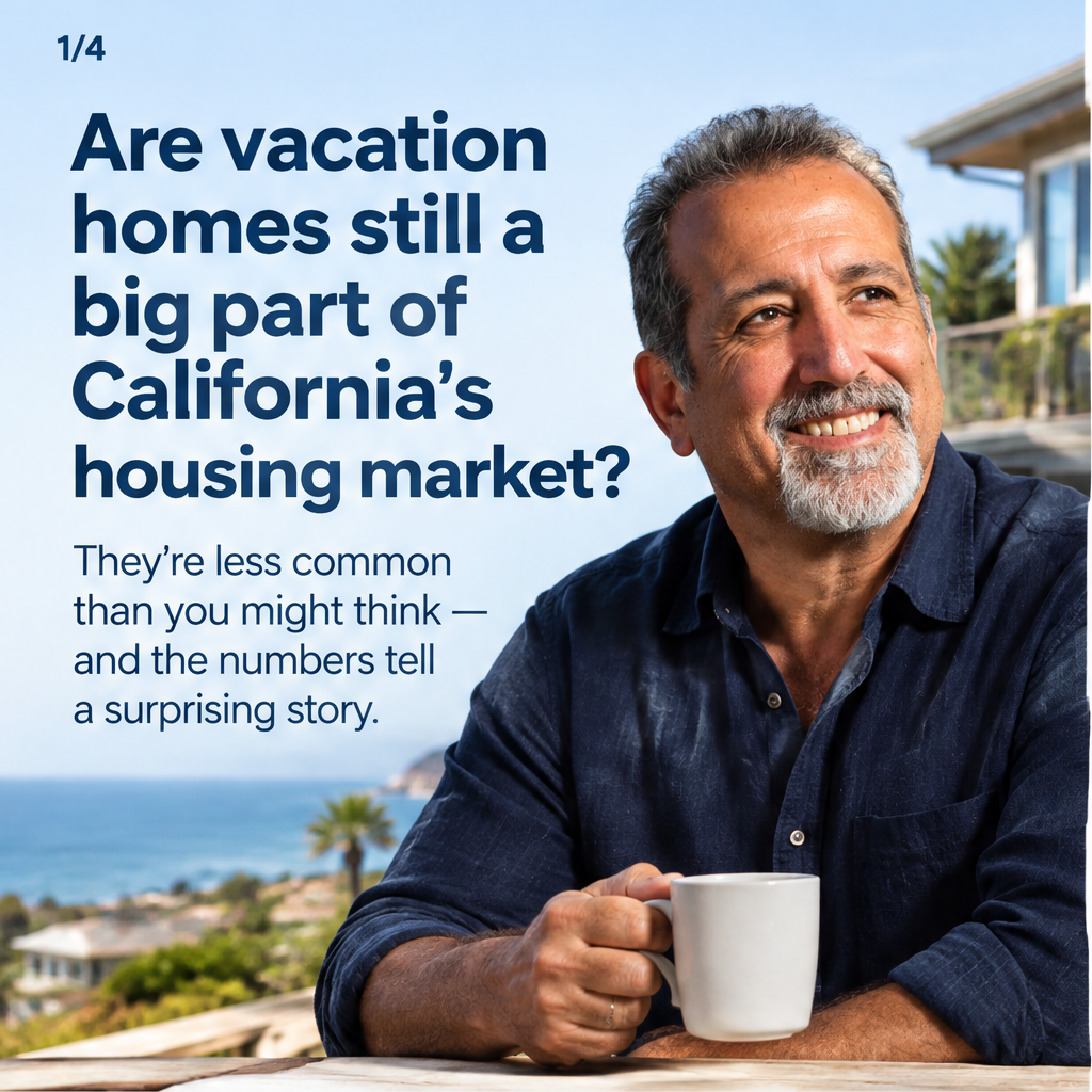 Vacation Homes Make Up 2.4% of California Housing — slide 1 of 5