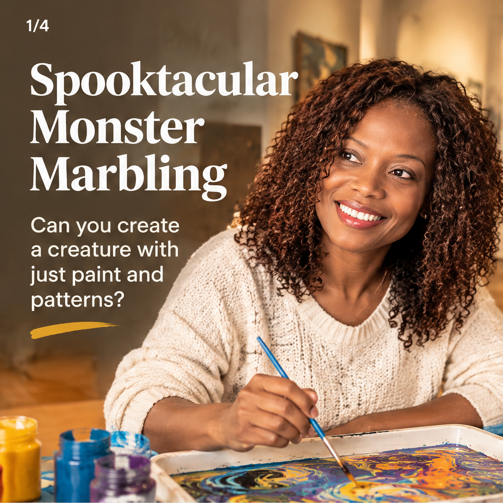 Spooktacular monster marbling — slide 1 of 5
