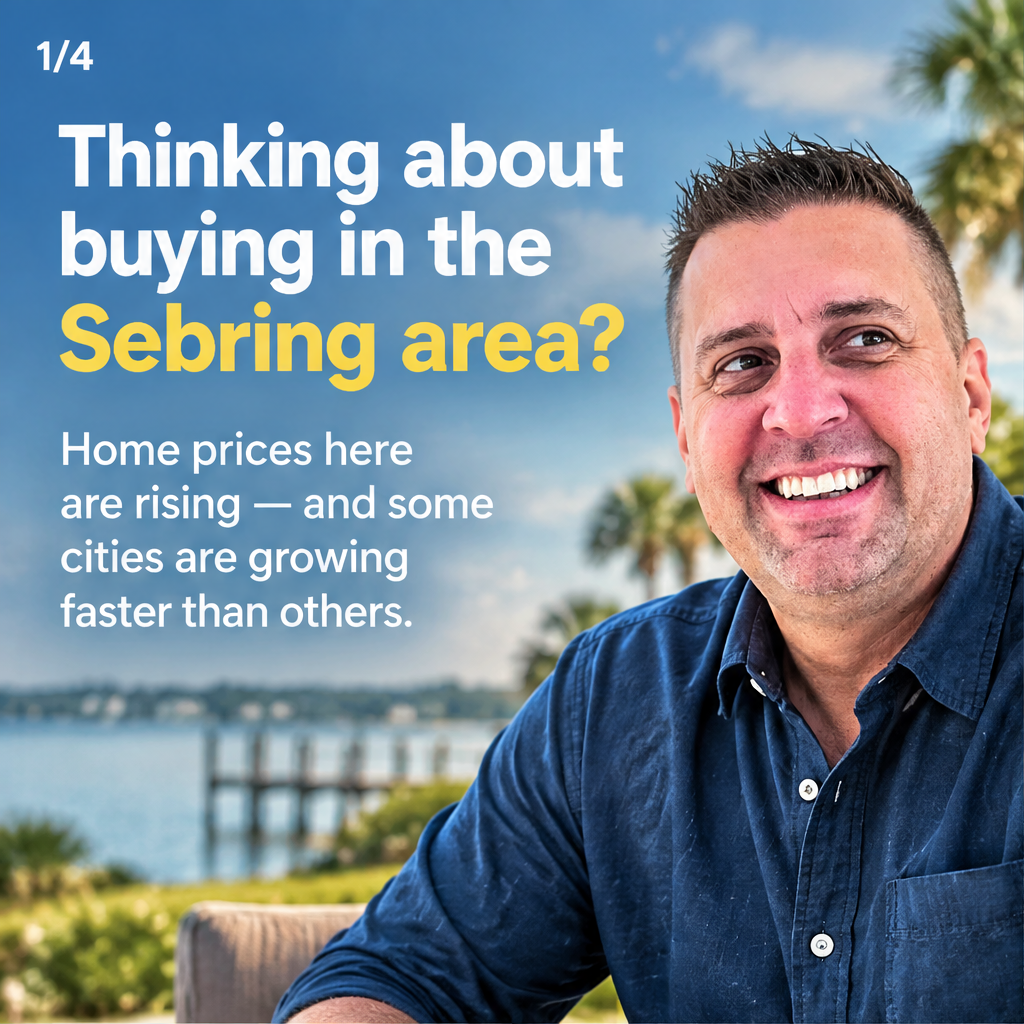 Cities with the fastest-growing home prices in the Sebring metro area — slide 1 of 5
