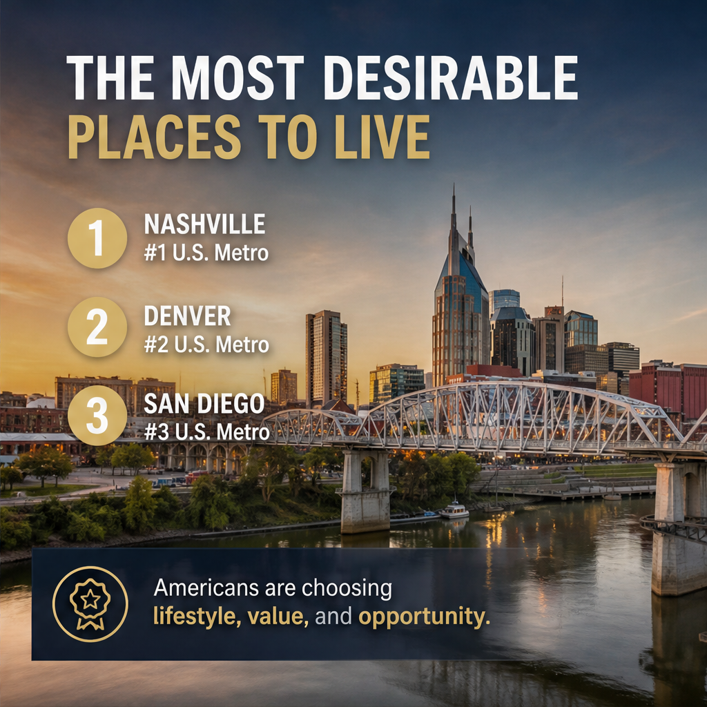 Americans Name Nashville and Florida the Most Desirable Places to Live in 2026 — slide 2 of 5