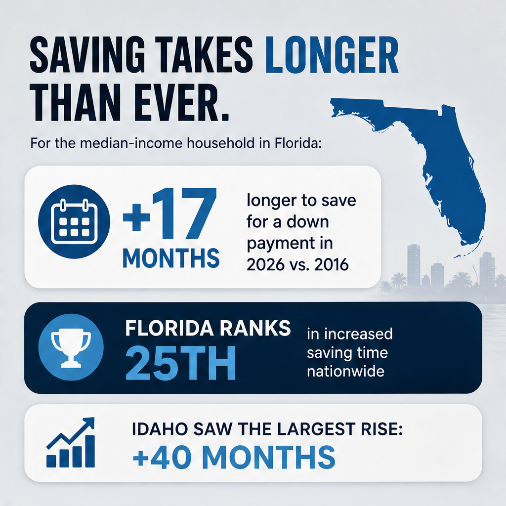 Floridians now need this many years to save for home down payment — slide 2 of 5
