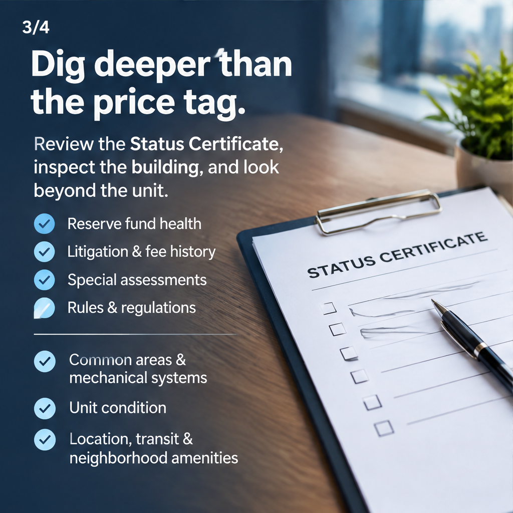 How to Evaluate a Condo Building Before You Buy in Canada in 2026 — slide 3 of 4