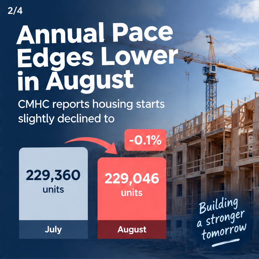 CMHC: Housing Starts Remain Steady Despite August Dip — slide 2 of 5