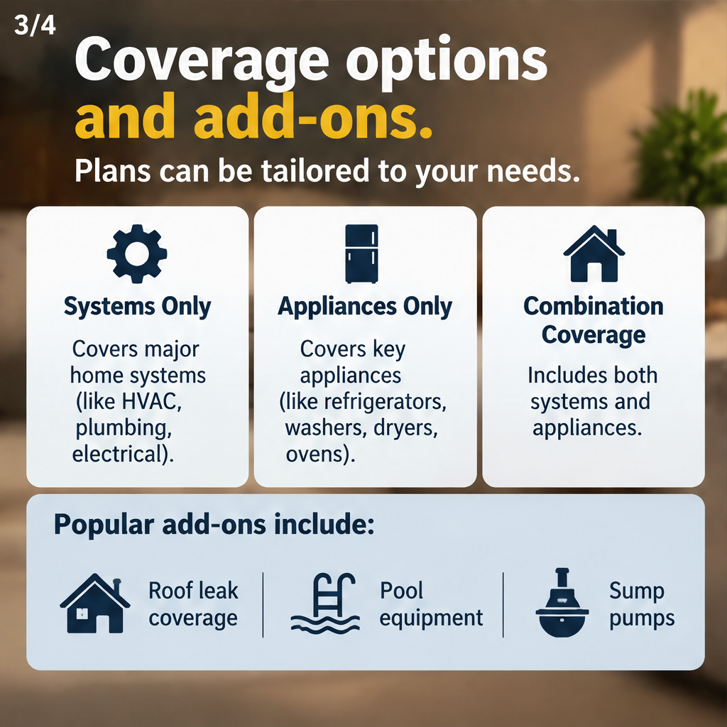 What does a home warranty cover and what's excluded? — slide 3 of 5