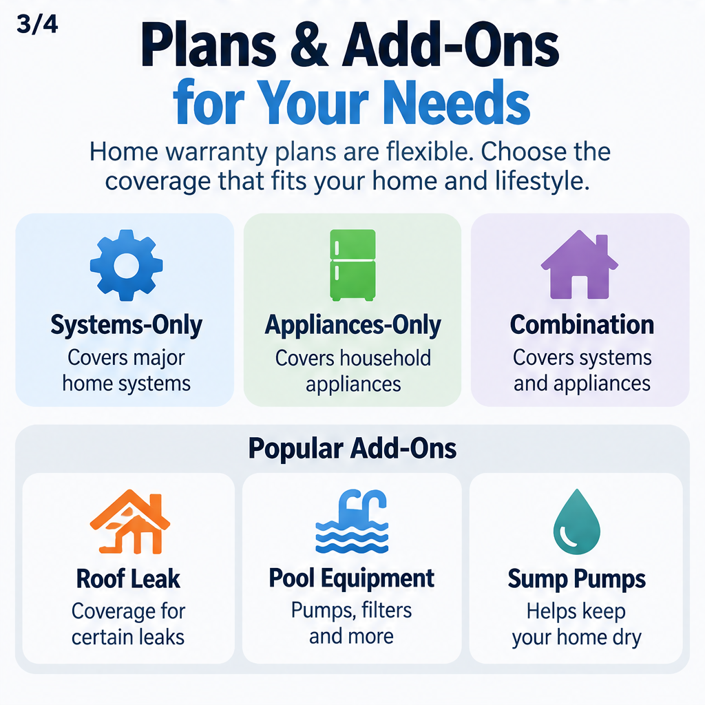 What does a home warranty cover and what's excluded? — slide 3 of 5