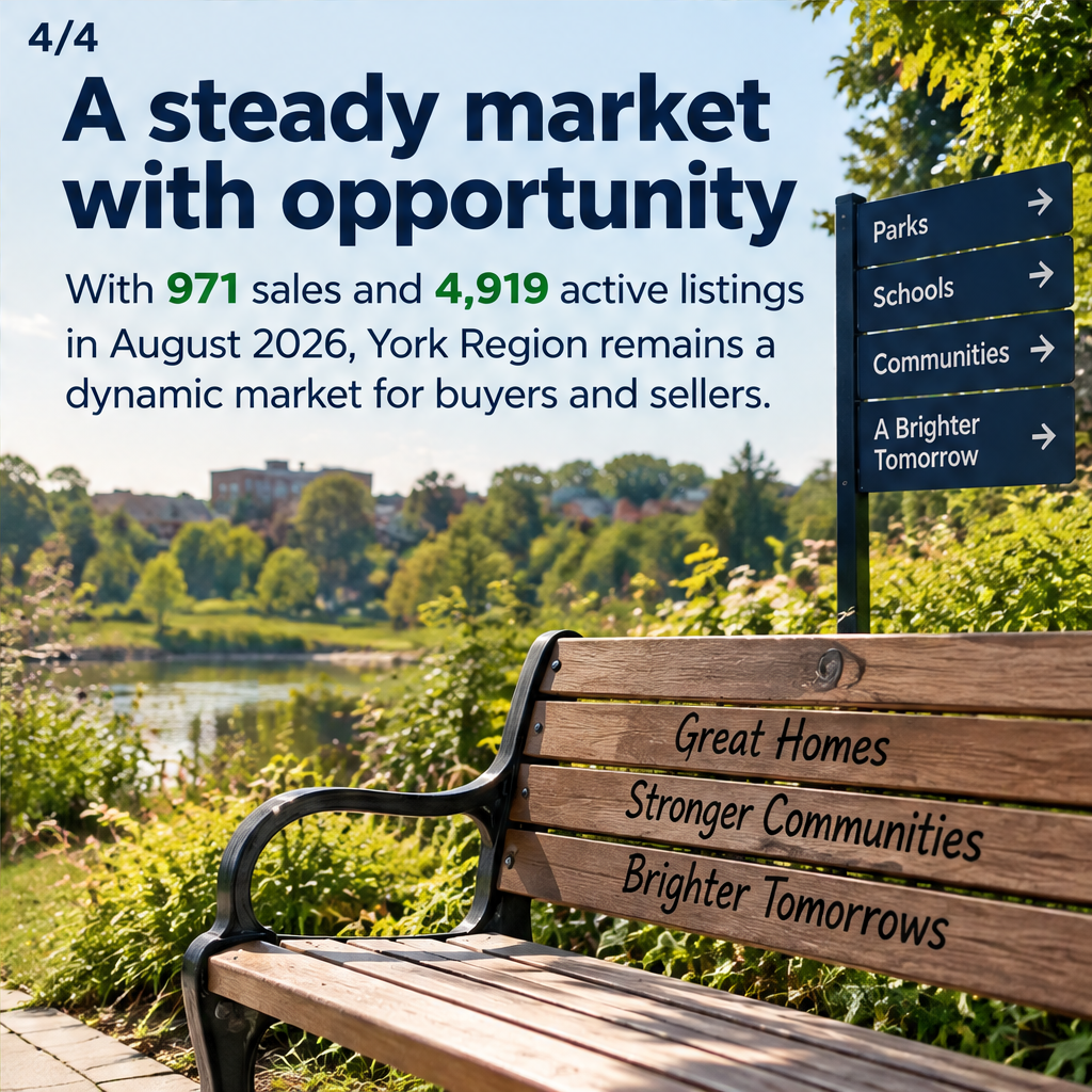 York Region home prices jump 2.9 per cent to $1.18 million in August 2026 — slide 4 of 5