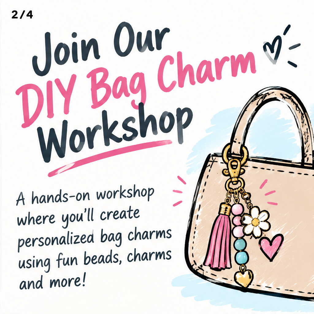 DIY Bag Charm Workshop at Bonita Clothing Co — slide 2 of 5