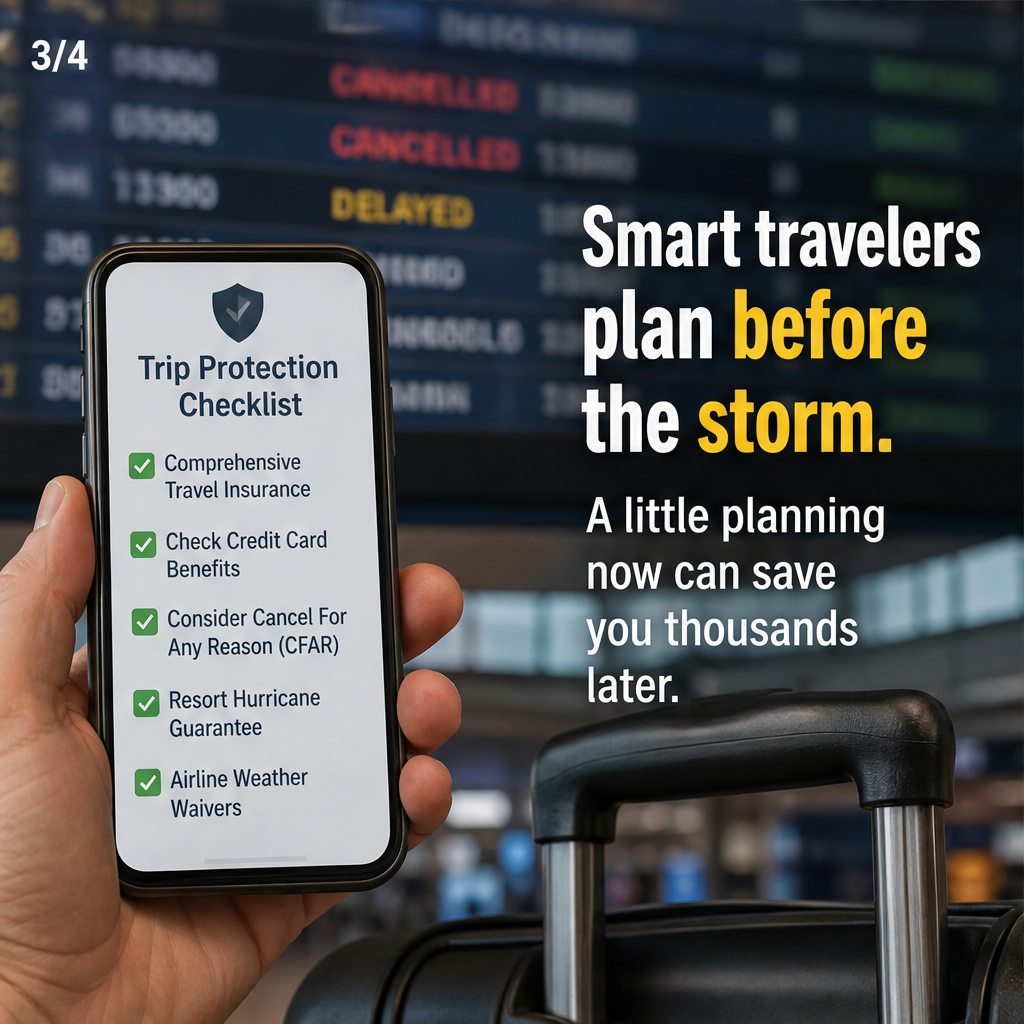 How to Actually Protect Your Trip During Hurricane Season — slide 3 of 5