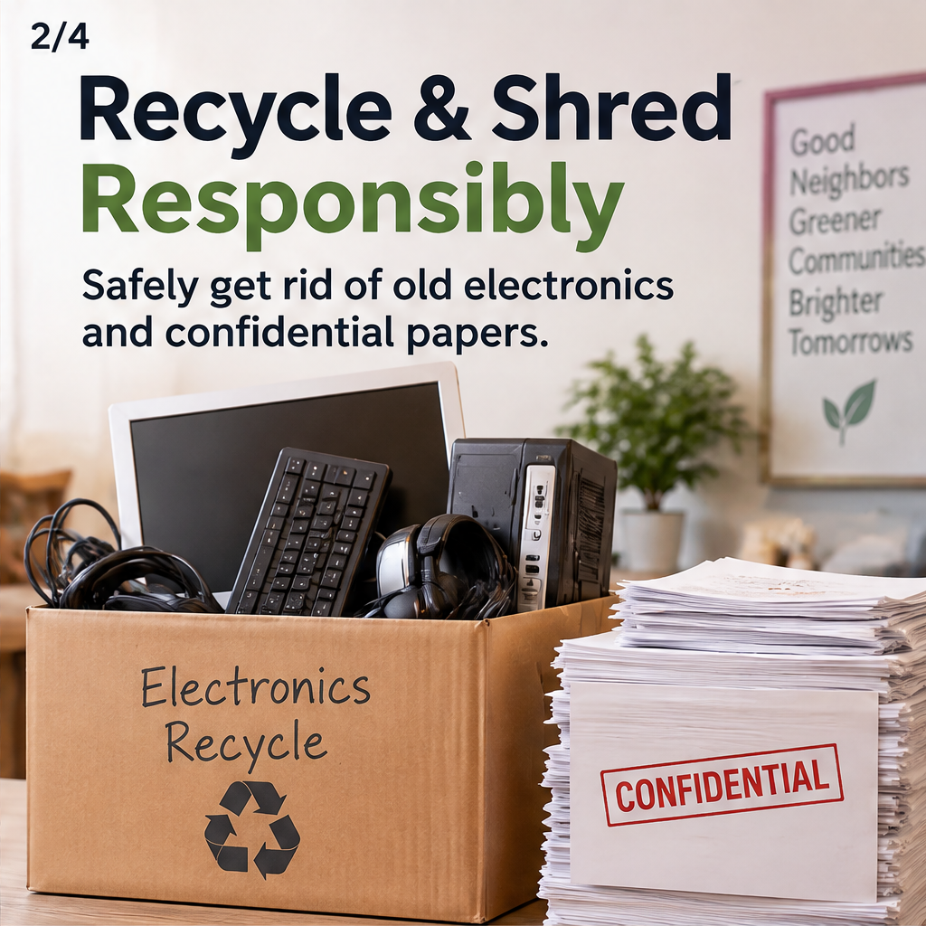 Free Electronics Recycling & Paper Shredding Event: Saturday, October 24, 2026 — slide 2 of 5