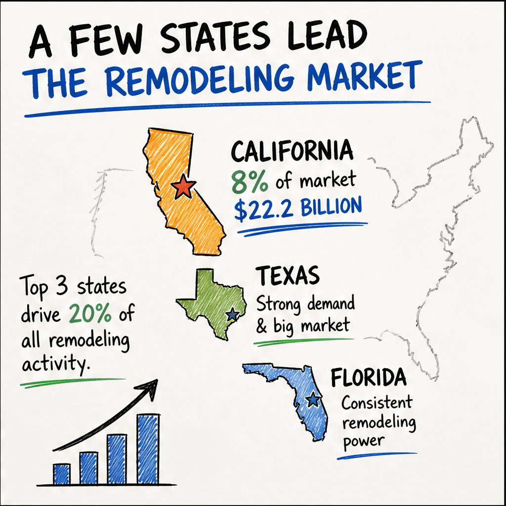 Several States Drive 20 Percent of Remodel Activity — slide 2 of 5