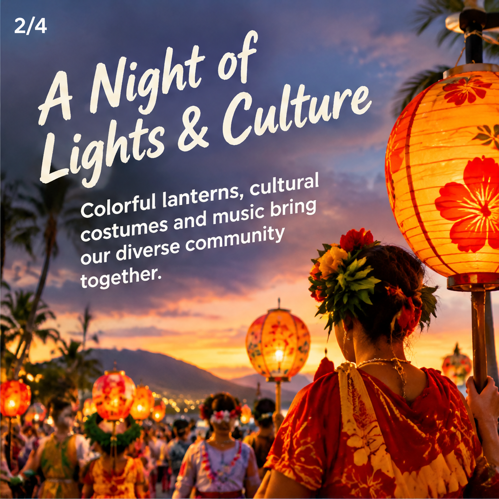 KONA COFFEE CULTURAL FESTIVAL LANTERN PARADE — slide 2 of 5