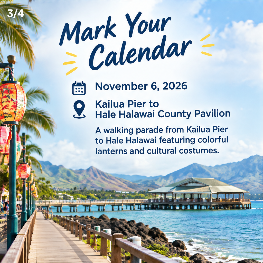 KONA COFFEE CULTURAL FESTIVAL LANTERN PARADE — slide 3 of 5
