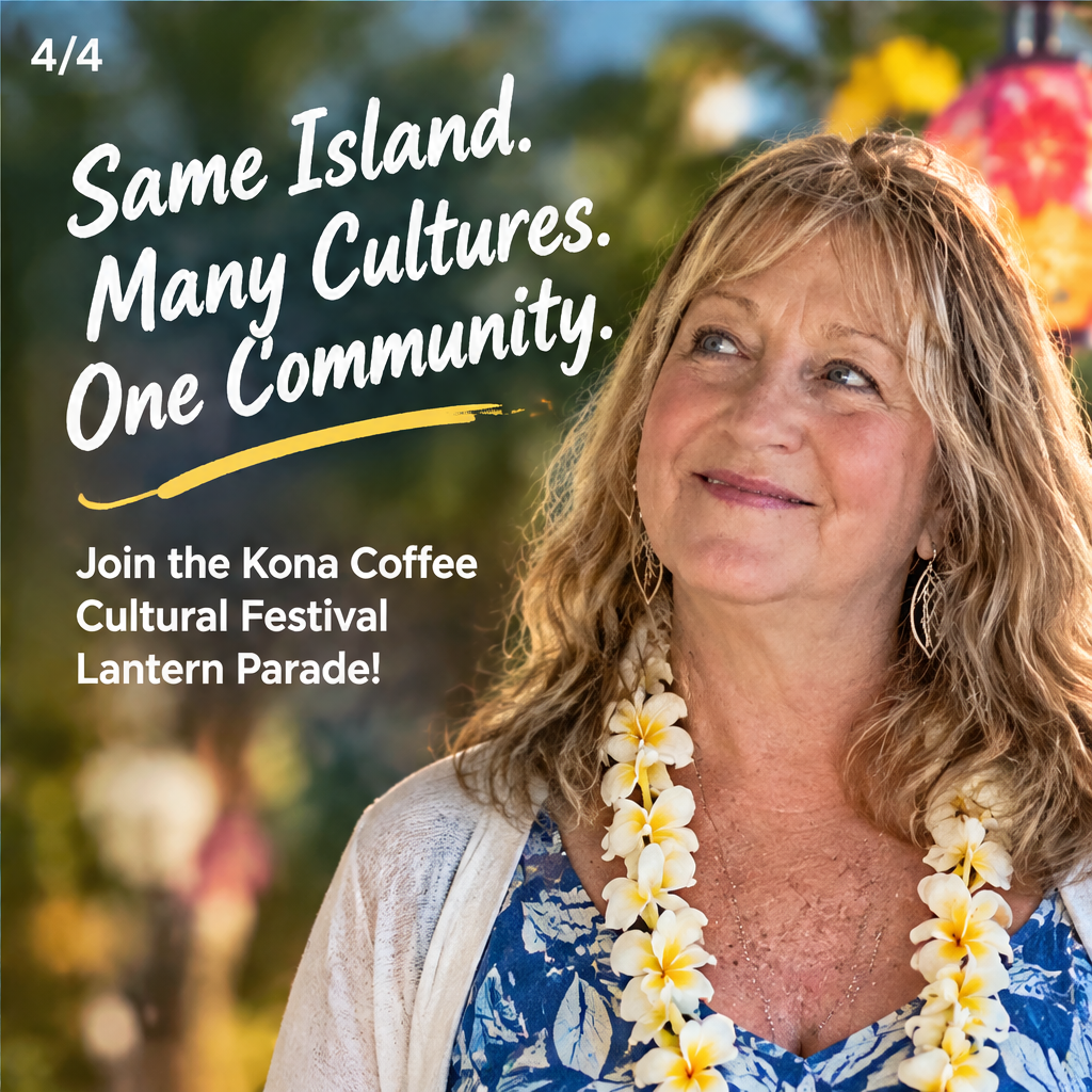 KONA COFFEE CULTURAL FESTIVAL LANTERN PARADE — slide 4 of 5