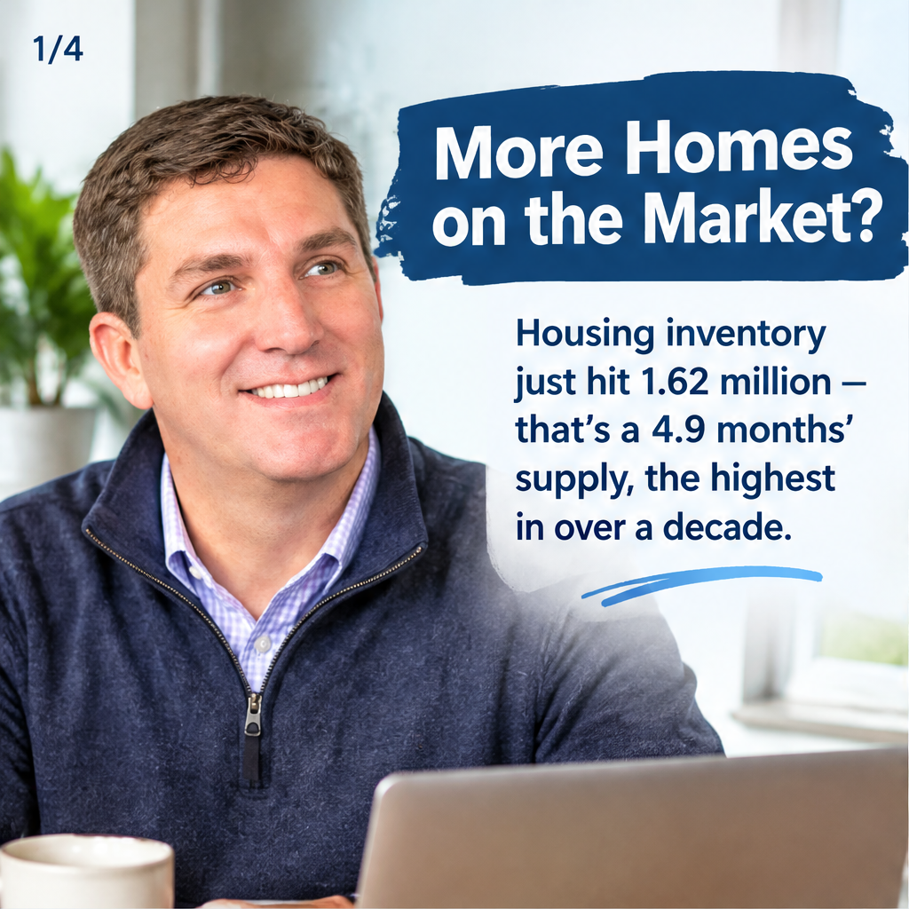 Housing Inventory Hits 1.62 Million — 4.9 Months' Supply, Highest in Over a Decade — slide 1 of 5