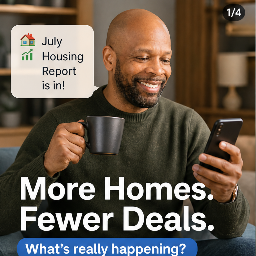 July Housing Report: Inventory Climbs Nearly 20% Over Year Ago — slide 1 of 5