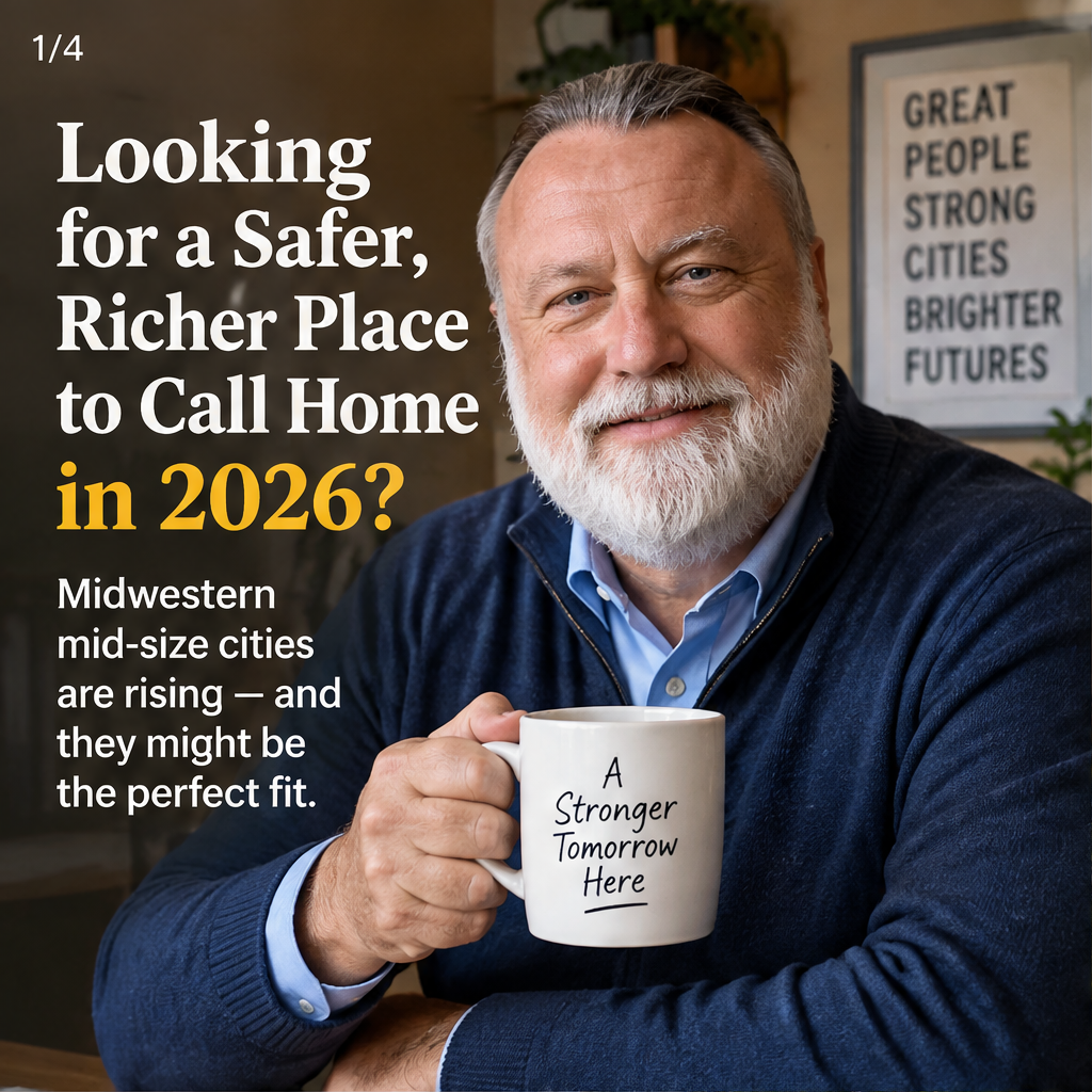 The Safest and Richest Midsize Midwest Cities in 2026 — slide 1 of 5