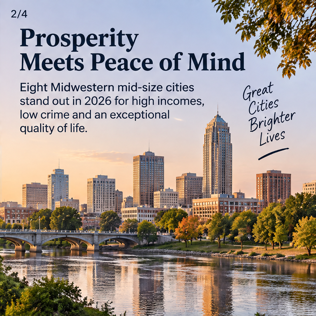 The Safest and Richest Midsize Midwest Cities in 2026 — slide 2 of 5