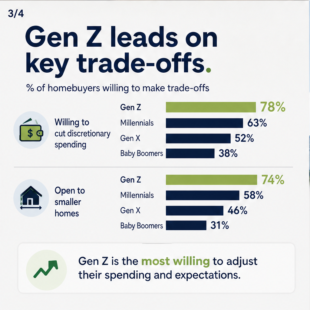 Gen Z buyers lead every generation on affordability trade-offs — slide 3 of 5