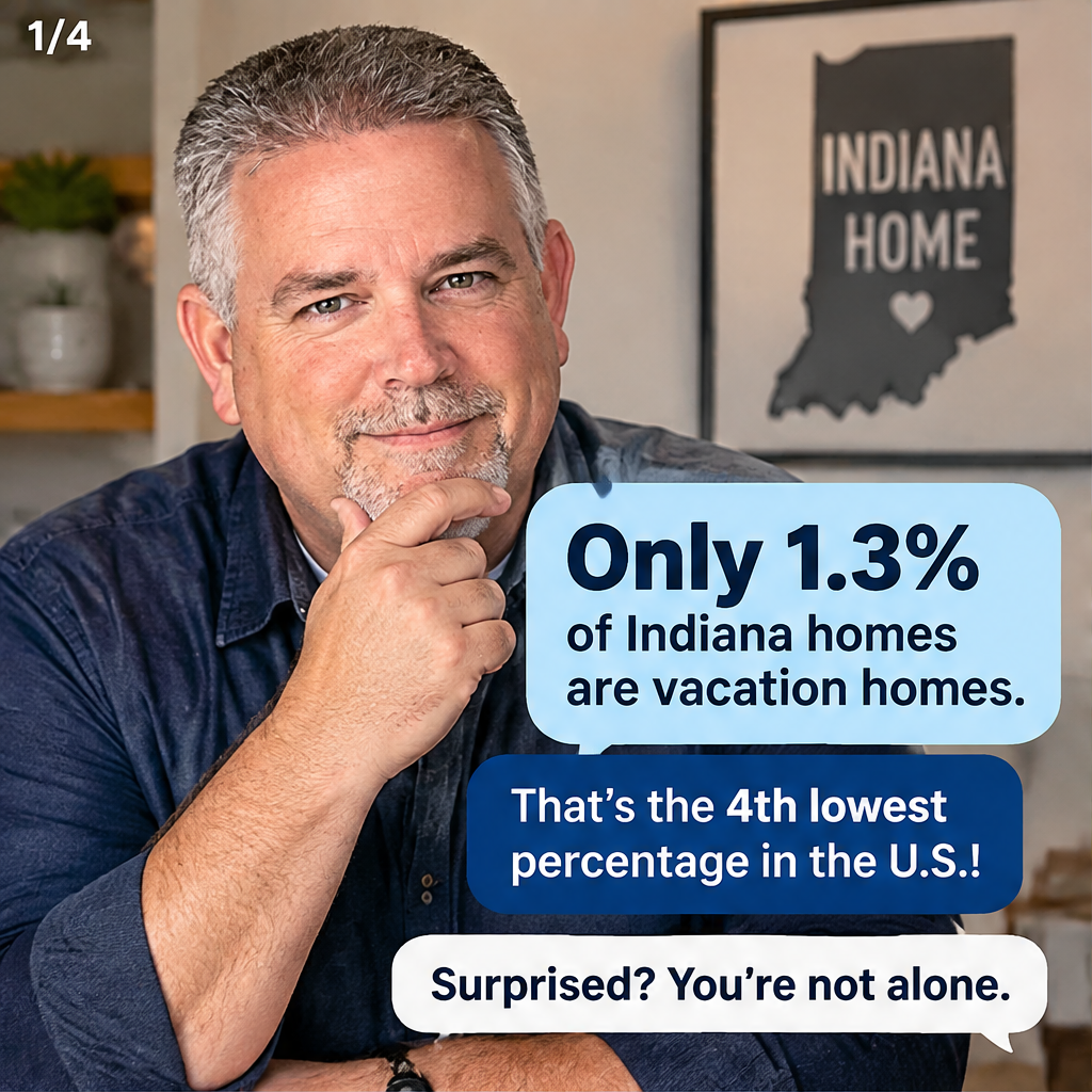 Only 1.3% of Indiana Homes Are Vacation Homes, 4th Lowest Percentage in the U.S. — slide 1 of 4