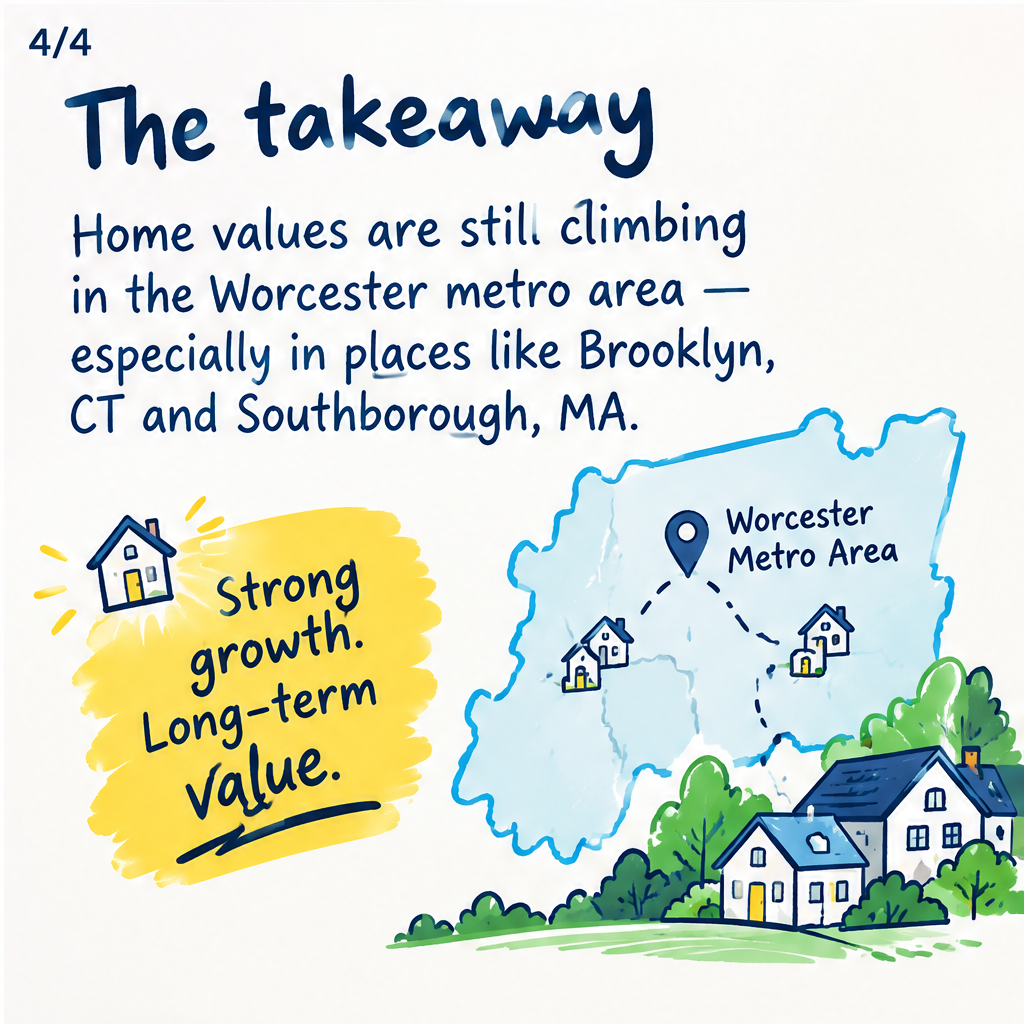Cities with the fastest-growing home prices in the Worcester metro area — slide 4 of 4