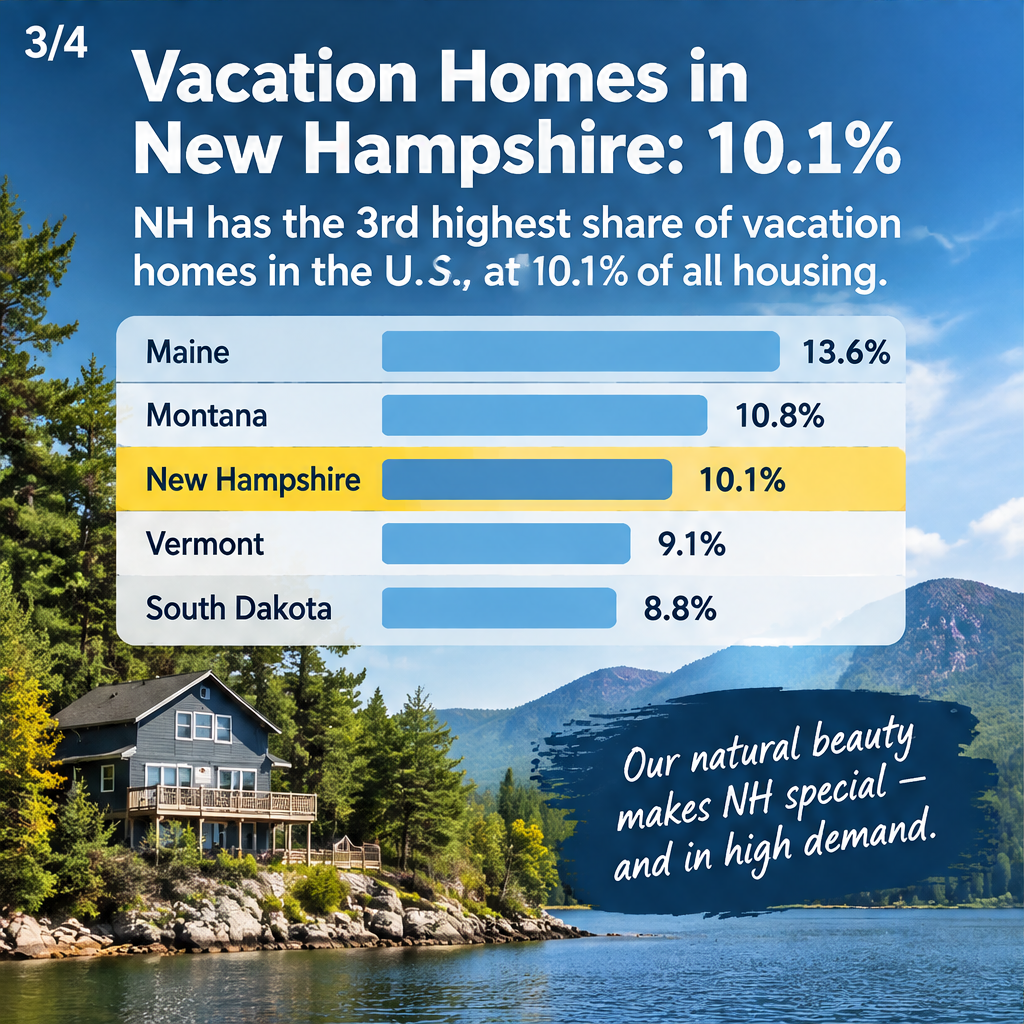 Vacation Homes Make Up 10.1% of New Hampshire Housing, 3rd Most in the U.S. — slide 3 of 5