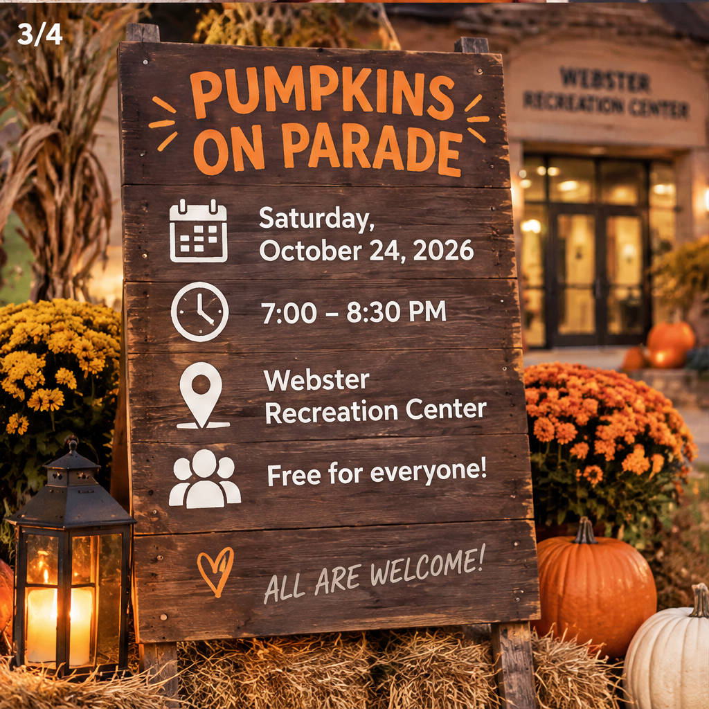 Pumpkins On Parade... Join us October 24th from 7-8:30pm — slide 3 of 5