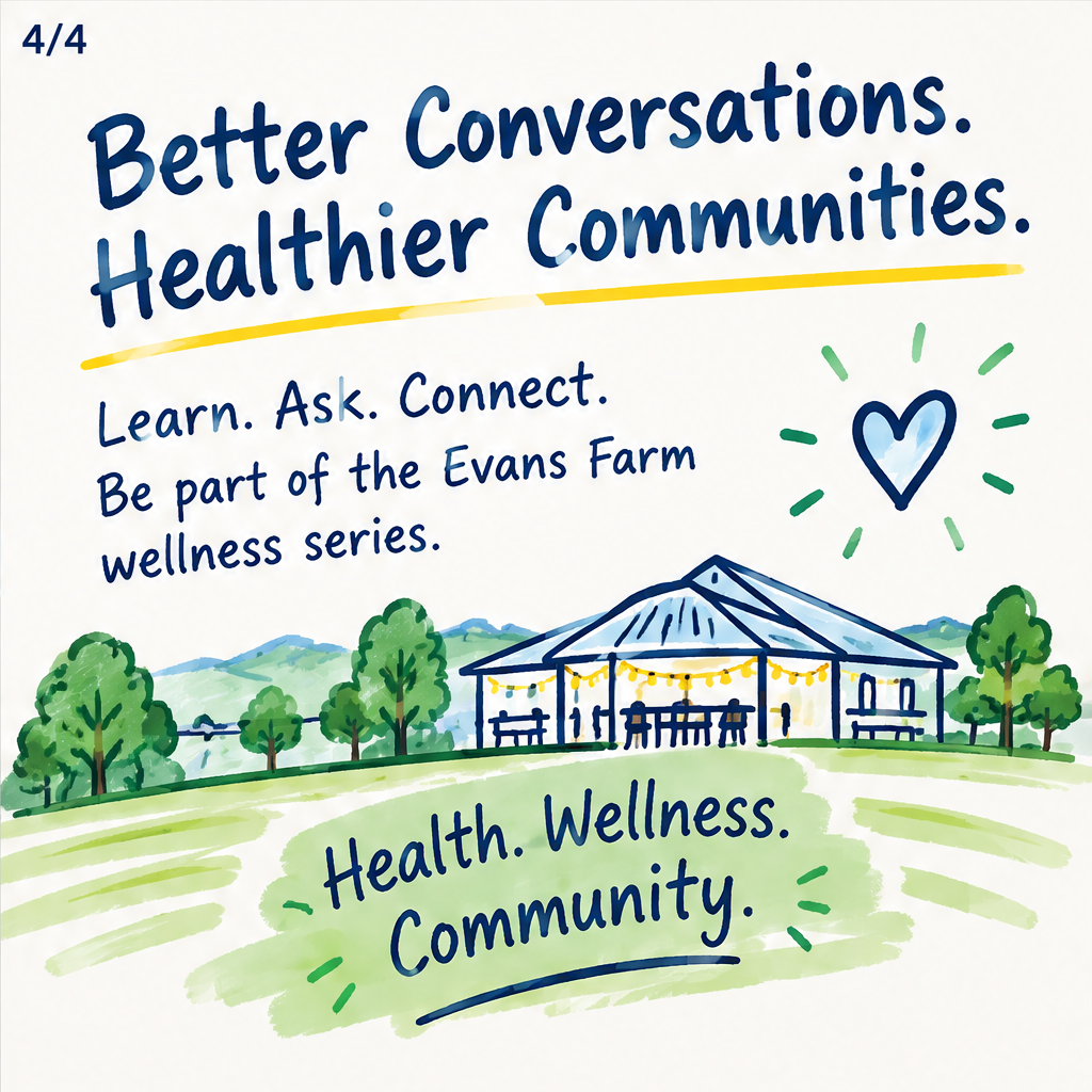 Asking For A Friend: Live Podcast Recording | Evans Farm Wellness Series — slide 4 of 5