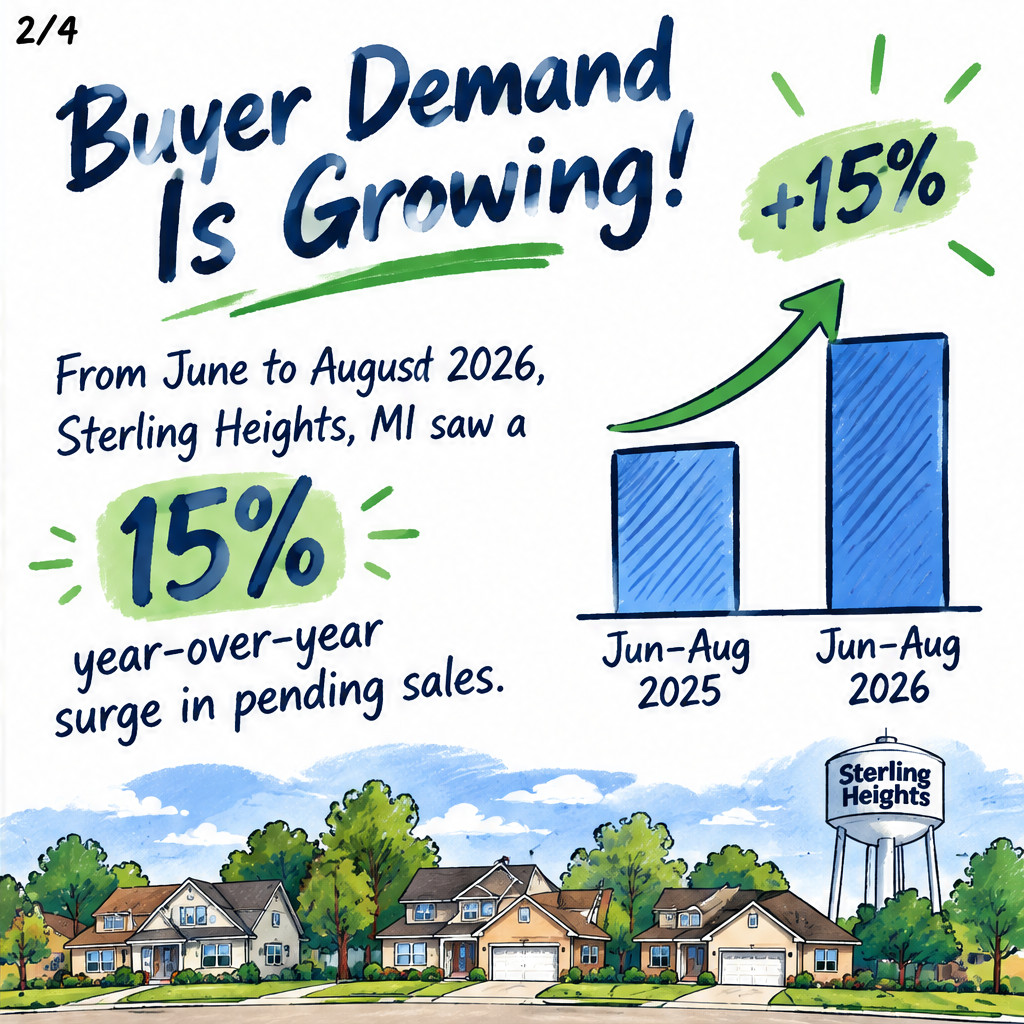Pending Sales Jump: Sellers See Strong Demand in Sterling Heights — slide 2 of 5