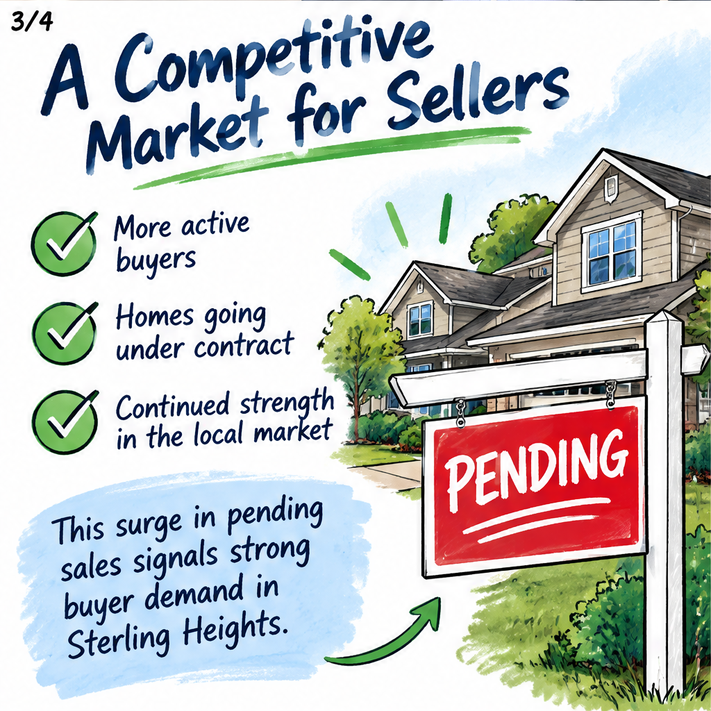 Pending Sales Jump: Sellers See Strong Demand in Sterling Heights — slide 3 of 5