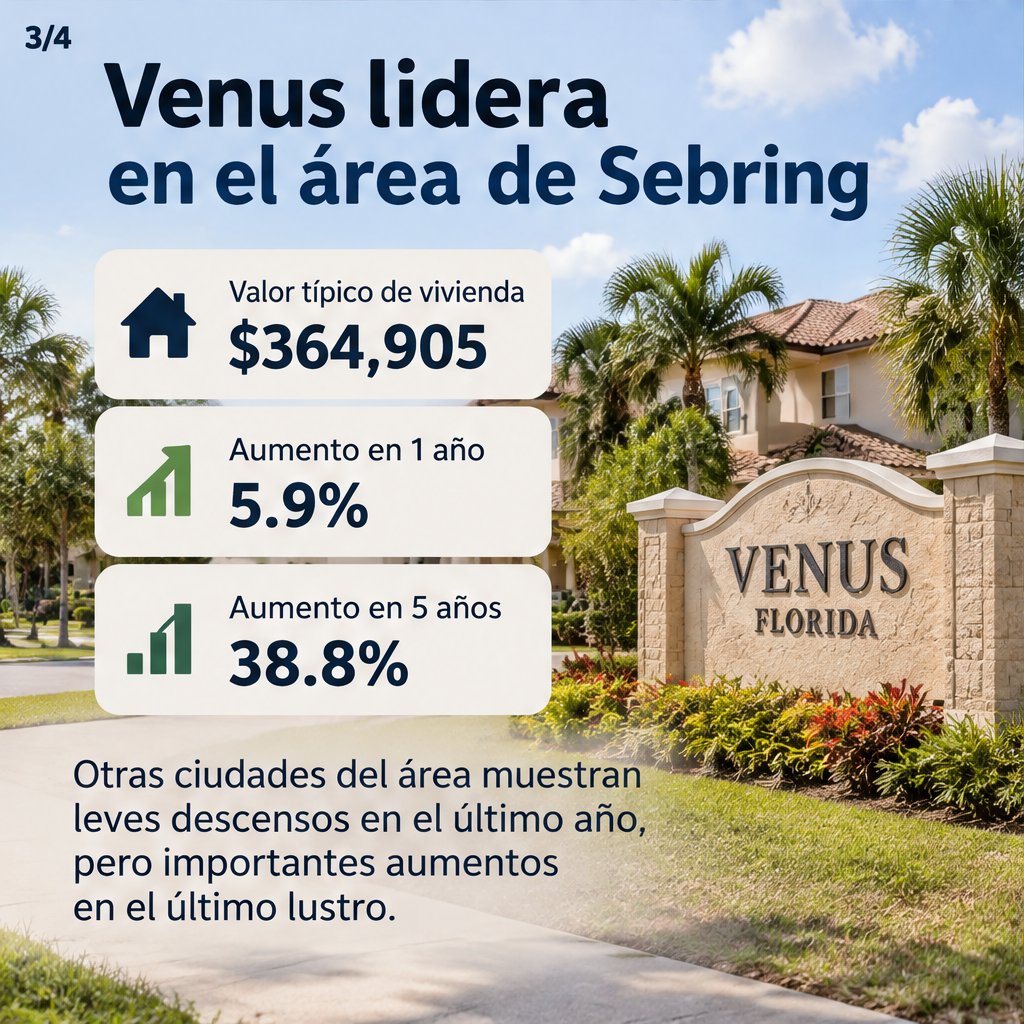 Ciudades con los precios de vivienda de mayor crecimiento en el área metropolitana de Sebring — slide 3 of 5