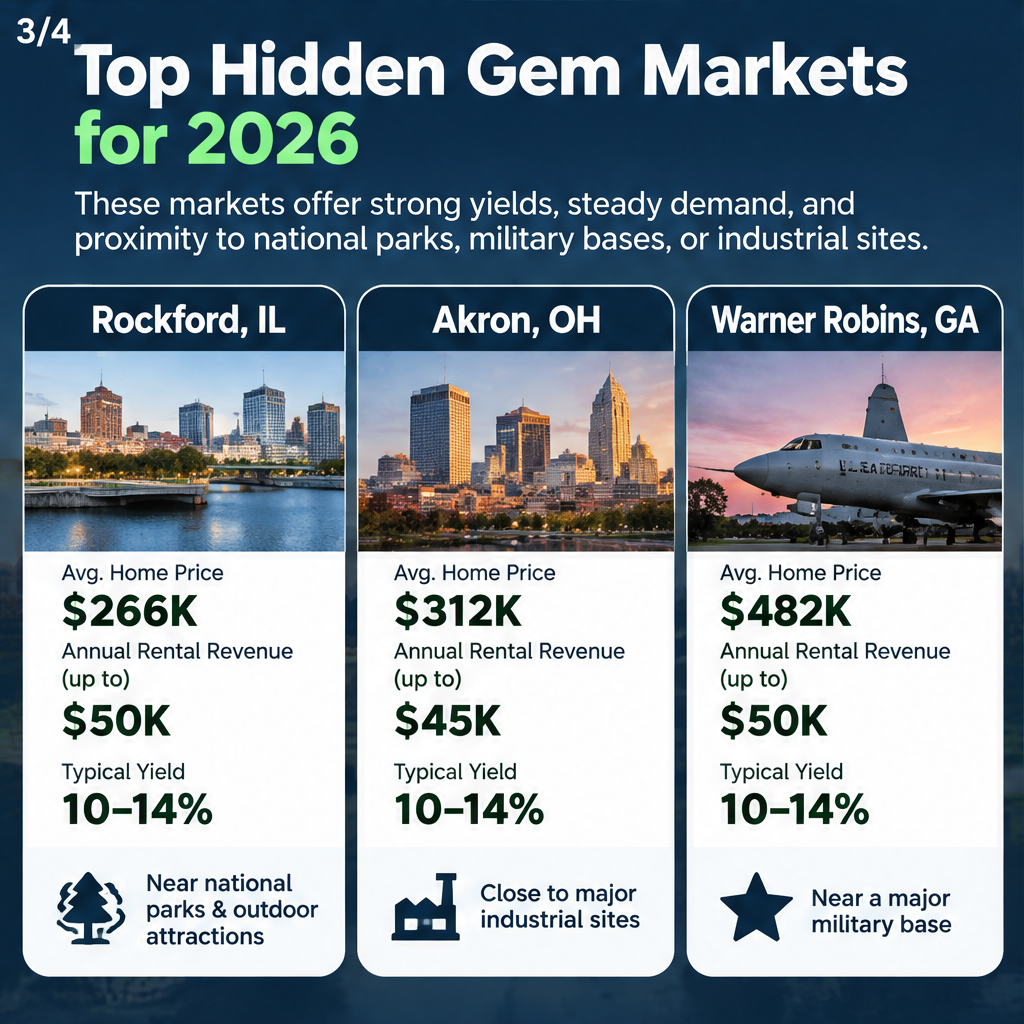 The Hidden Gem Short-Term Rental Markets of 2026: Where Owners Are Maximizing Returns — slide 3 of 5