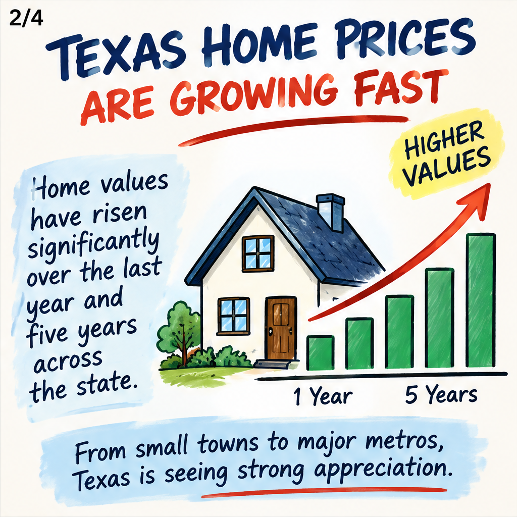 Cities with the fastest-growing home prices in Texas — slide 2 of 5