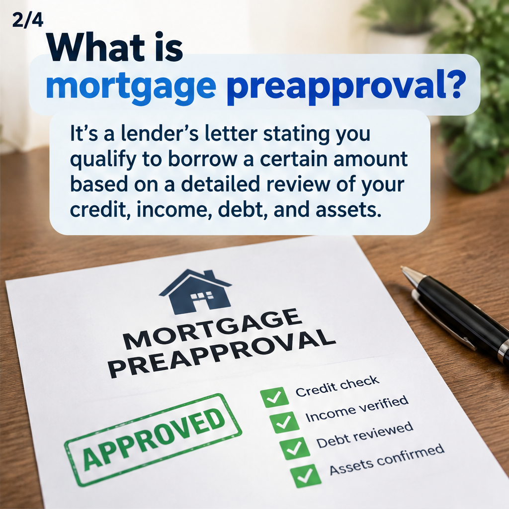 How mortgage preapproval works and why it matters before buying a home — slide 2 of 5