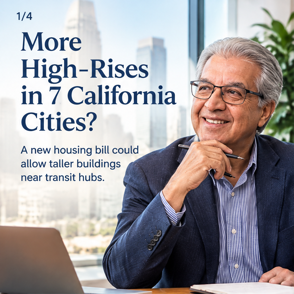 Housing Density Bill Could Bring More High-Rises to 7 California Cities — slide 1 of 5