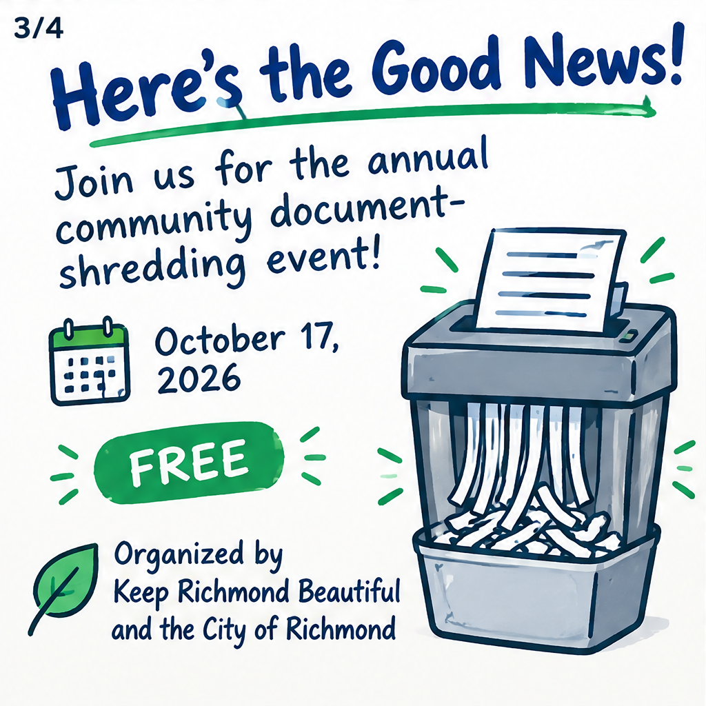 Keep Richmond Beautiful and the City of Richmond Bring the Annual Fall Document Shred Event — slide 3 of 5