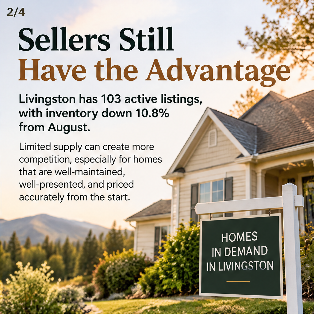 Livingston Real Estate: Sellers Lead, Buyers Can Still Negotiate — slide 2 of 5