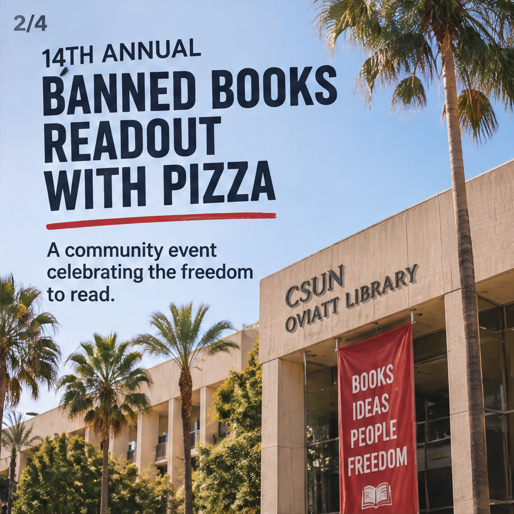 Banned Books Readout with Pizza — slide 2 of 5